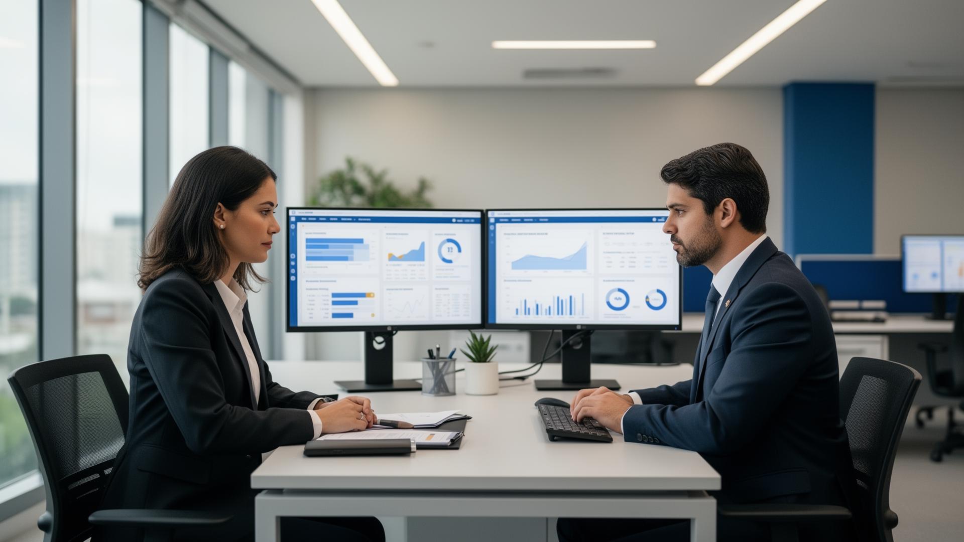 Equipe analisando dashboards de compras